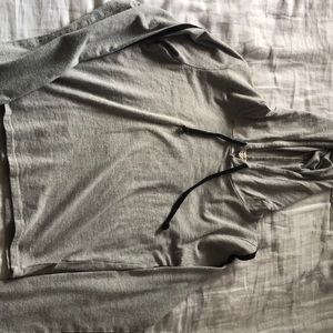 Gray cropped long sleeve